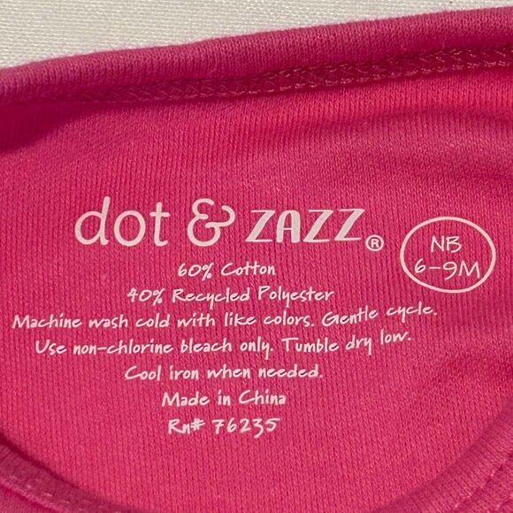 dot & ZAZZ "Thankful To Be Together" Newborn Girls Pink Thanksgiving 6-9 Months - Picture 6 of 7